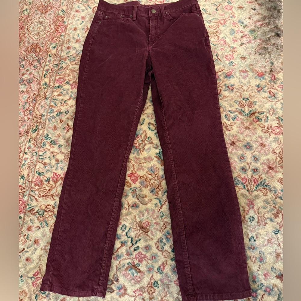 L.L. Bean Maroon Corduroys